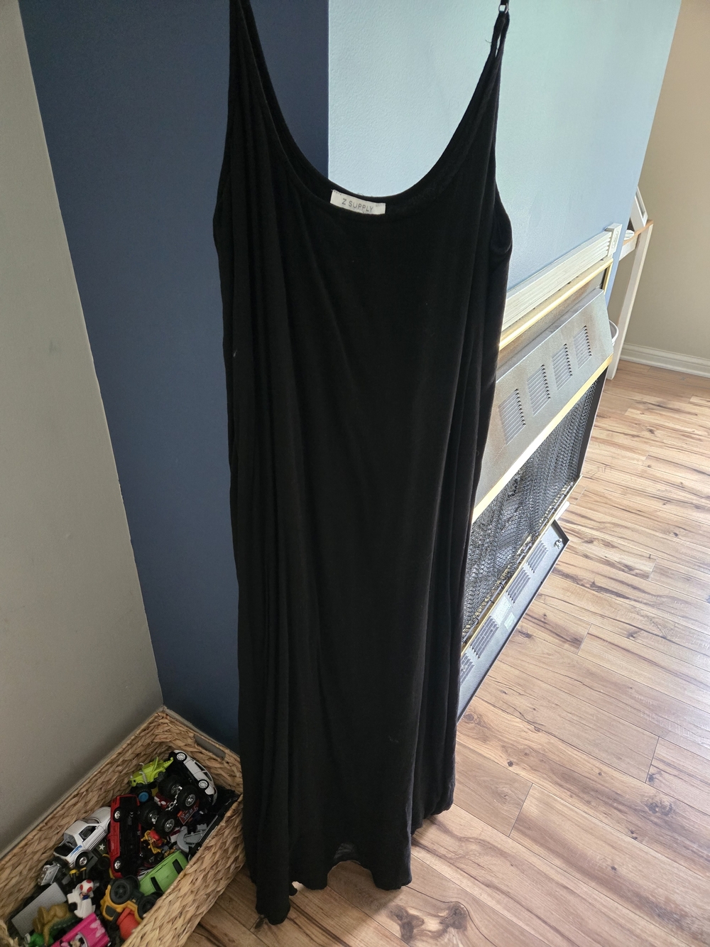 Z Supply Black Slip Maxi Dress with Adjustable Straps